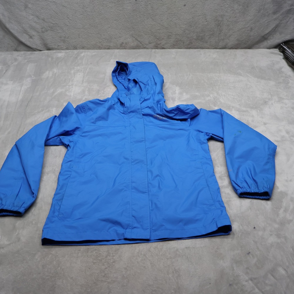 North Face Jacket Girl Medium 10/12 Blue Resolve Waterproof Wind Rain Light Pack